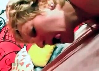 Pet fuck movie with an adorable blond-haired mature